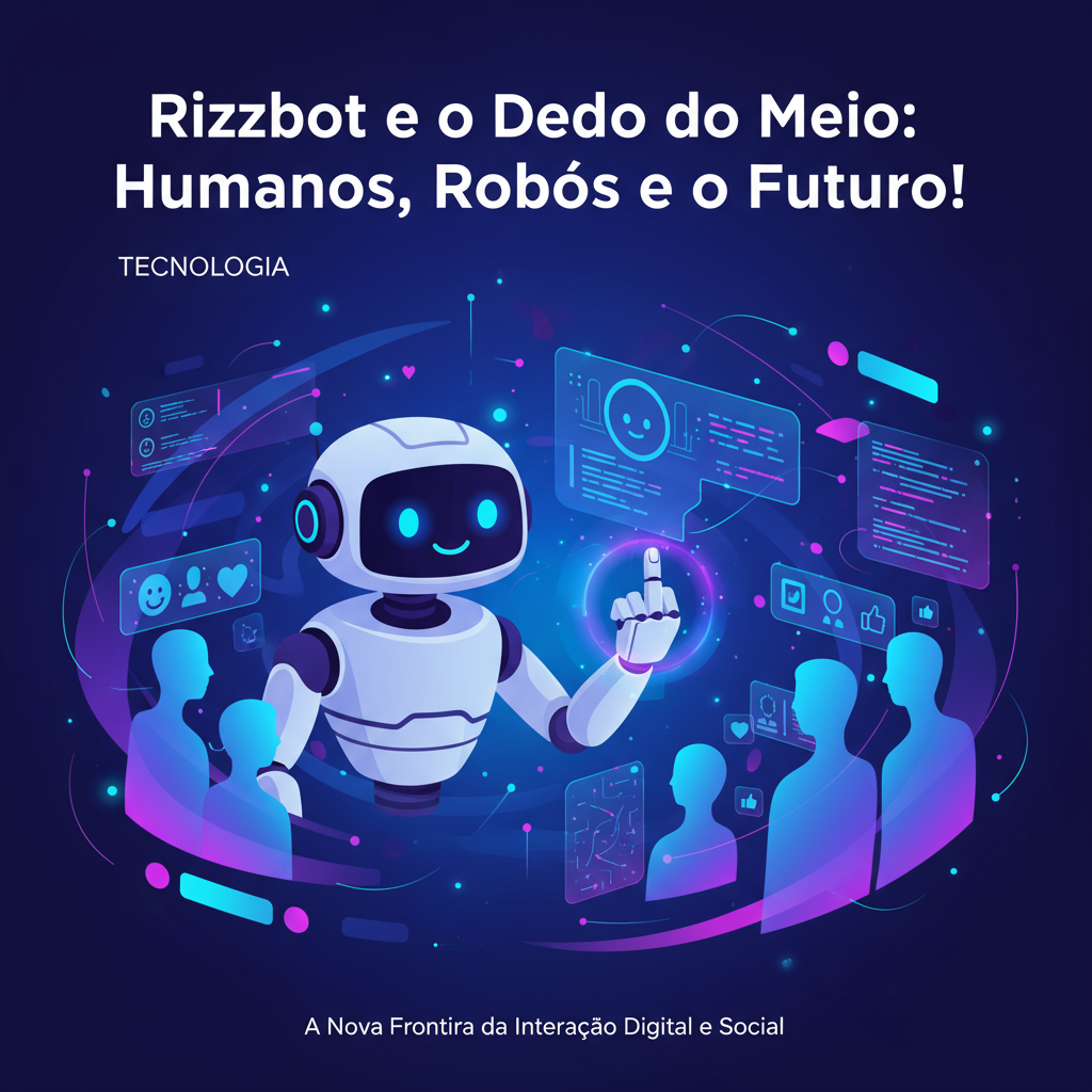 Imagem de destaque: Rizzbot e o Dedo do Meio: Humanos, Robôs e o Futuro!